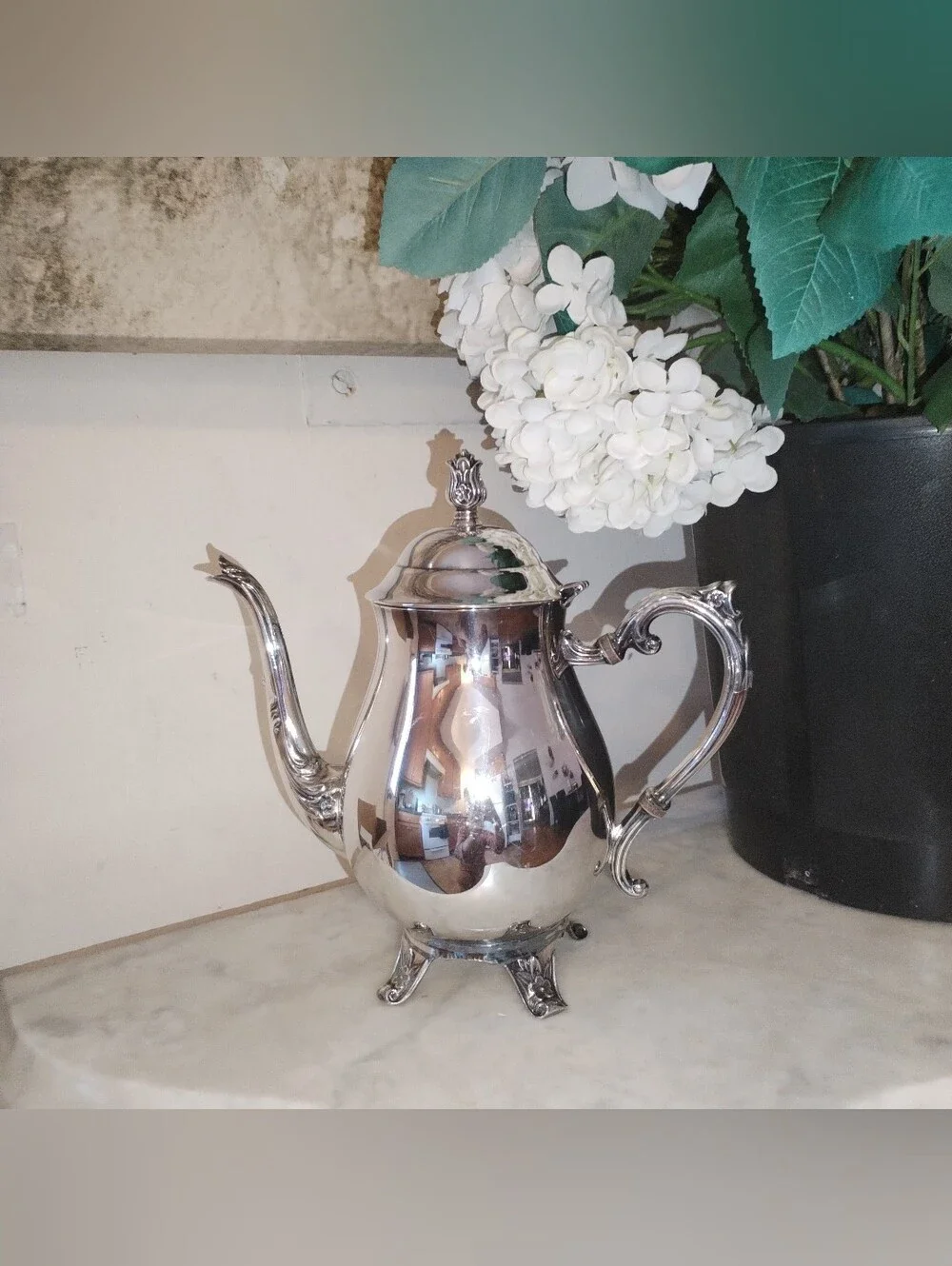 F B ROGERS SILVER TEA COFFEE POT